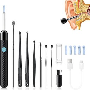 Upgrade Ear Wax Removal, Ear Cleaner with Camera and Light, Ear Cleaning Kit with 7 Pcs Set, Ear Camera with 1080P, Earwax Removal Kit with 6 Ear Picks