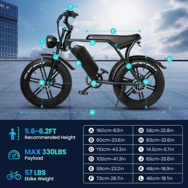 Electric Bike, 1000W Electric Bicycle for Adults, 20" x 4" Fat Tire Mountain Ebike, LED Display, Digital Lock, 48V 15AH Removable Battery, 30MPH 30-80Miles Electric Bike, Shimano 7 Speed Gears