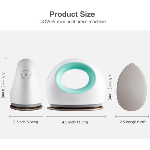 Upgrade 2023 Mini Heat Press Machine Portable Press Machine Iron Press for T-Shirt Clothes Hat Bags