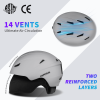 Upgrade Ski & Snowboard Helmet for Adults - Durable ABS Shell, Protective EPS Foam & 10 Cooling Vents - Adjustable Fit for Men & Women-Grey