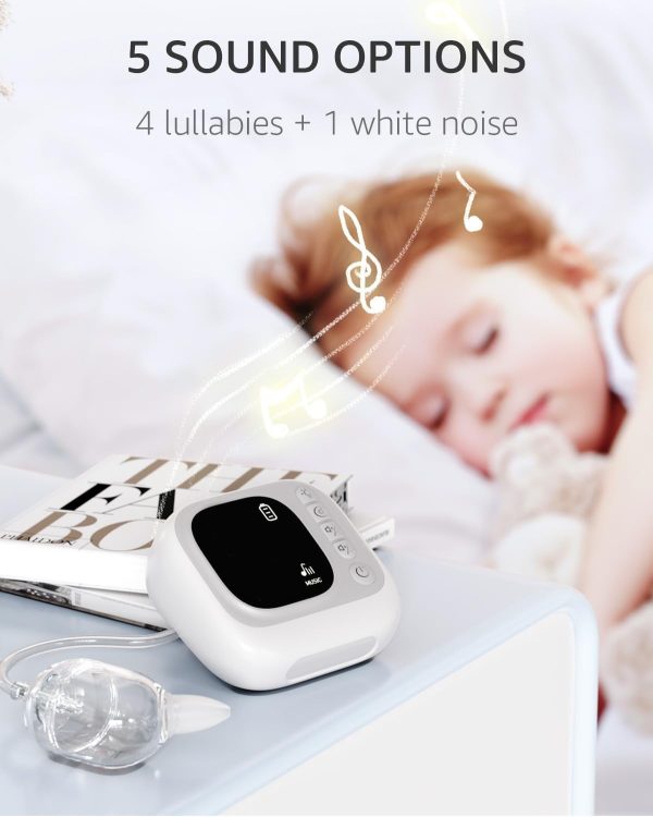 Upgrade Nasal Aspirator for Baby, Baby Nose Sucker, Electric Nose Suction with White Noise Function, Powerful 9 Levels Suction Adjustable, 4 Music and 7 Night Light Soothing