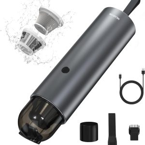 Upgrade Car Vacuum Portable Car Vacuum Cleaner High Power 10000PA with Detachable Power Bank, Handheld Vacuum Cordless 7500 mAh Battery, Small Hand Vacuum with USB Charging for Car, Home, Office